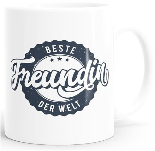 MoonWorks® Kaffee-Tasse Beste Freundin der Welt Geschenk-Tasse weiß unisize