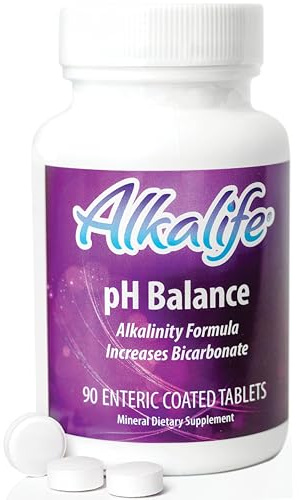 Alkalife pH Balance Tablets, 1 Pack, Alkaline Mineral Support Without the Bottles, Enteric-Coated for Maximum Absorption, Potassium & Sodium Bicarbonate, Immune Support, 90 Tablets (1 Month Supply)