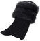 BESTOYARD Frauen Stulpen häkeln gestrickte Stiefel Manschetten Topper Kunstpelzbesatz warme Fußkettchen Socken freie Größe