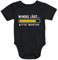 MoonWorks® Kurzarm Baby-Body mit Aufdruck Windel lädt Bitte warten Spruch lustig Bio-Baumwolle schwarz 3-6 Monate