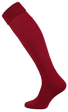 Iskierka Fußballstutzen Stutzenstrumpf Socken Soks 27-45 (weinrot, 35-37)