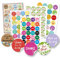 Logbuch-Verlag Sprüche Aufkleber Set Sticker Danke Schön dass Du da bist Liebe Gastgeschenke Viel Glück Spruchaufkleber rund 4 cm Glücksbringer Liebe
