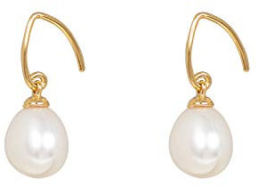 Pernille Corydon Perlenohrringe mit Echter Perle Gold - Lagoon Earhooks/Summer of Shades Serie - Silber 925 vergoldet - E258g