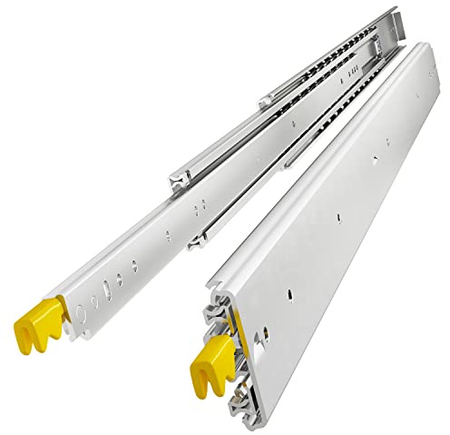 VADANIA 1300mm Ultra Heavy Duty Drawer Runners with Lock #D76, 1 Pair | 220kg max load, locking mechanism, full extension, ball bearing, side mount, industrial grade, for heavy storage.