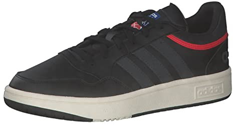 Adidas Herren Hoops 3.0 Basketball Shoe, Core Black/Carbon/Chalk White, 42 2/3 EU