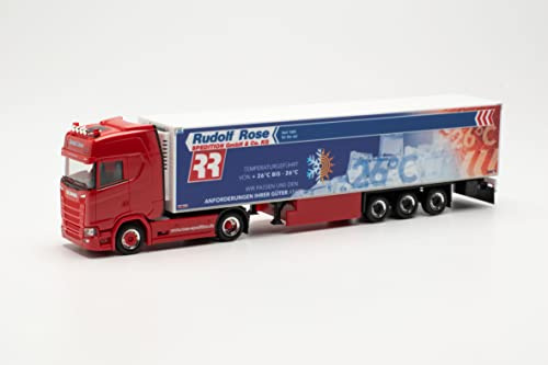 herpa 315005 Scania CS 20 HD Cooling Case Saddle Train Shipping Rose/Trucker Babe Manu Model Truck Miniature Models Small Model Collector's Item, Detailed, Multi-Coloured