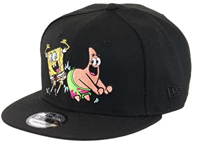New Era Spongebob Squarepants Spongebob & Patrick Black 9Fifty Snapback Cap - One-Size