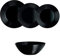 Vajilla vidrio opal Harena negro Luminarc 19 piezas vajilla completa con ensaladera