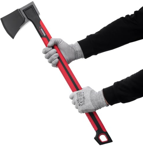 INTERTOOL Wood Splitting Axe 28” - Maul for Firewood - Splits Medium to Large Rounds - Composite Shock Absorbing Non-Slip Handle - Carry Sheath - HT08-0298
