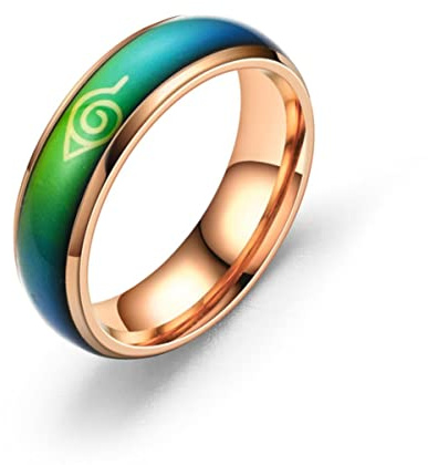 YAHOYA Japanischer Stil Animation Cosplay Ring Edelstahl Schmuck Titan Stahl Männer Ring Temperaturänderung