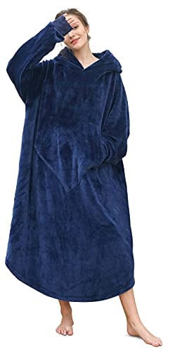 Gentlewarm übergroße Hoodie Decke, Super Weich Flanell Hoodie Sweatshirt mit Kapuze,tragbare Decke Hoodie,Damen Kapuzenpullover Für Teenager, Männer, Frauen