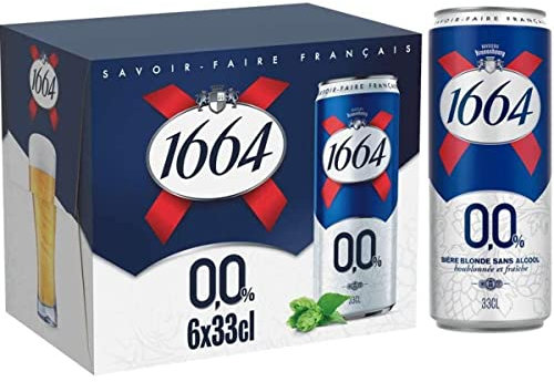 1664 Bière Blonde Sans Alcool 6x33cl
