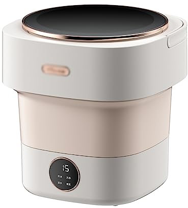 Mini machine à laver portable pliable, petite machine à laver 8,5 L avec 3 modes de nettoyage, machine à laver de voyage 40 W avec essorage doux, lavage semi-automatique pour chaussettes, sous-vêtemen