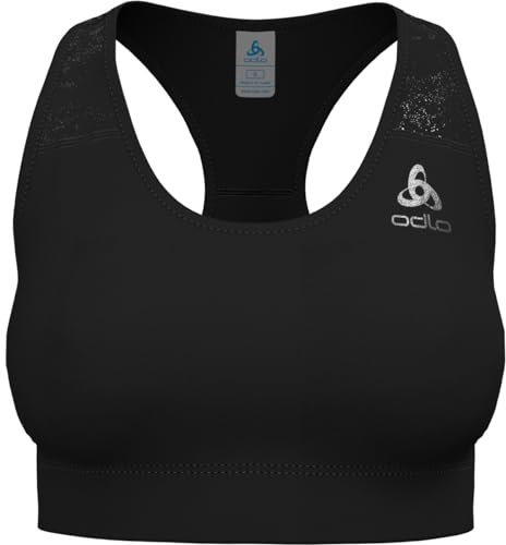 Odlo Damen Essential Bralette Print Laufbekleidung Sport-BH Black - Schwarz M