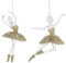 Baumschmuck Ballerina Gold (2er Set) - Ballett Weihnachtsdeko, Christbaumkugel, Weihnachten