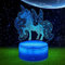 URAQT 3D LED Illusion Lampe,7 Lichtfarben Dimmbar Nachtlichter Acryl Nachtlicht Led Lampe USB-Aufladung Nachtlicht für Kinder 3D Nachtlicht mit Fernbedienung Junge Mädchen Schlafzimmer
