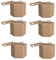 Acfthepiey 50 Stück Kraftpapier-Süßigkeiten-Box, sechseckiger Karton, Süßigkeiten-Box, Geschenkbox, mit Schnur und Etikett, Hochzeits-Partyzubehör