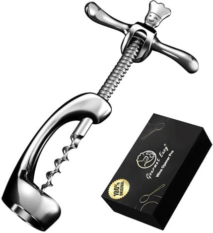 Tire-bouchon en acier inoxydable pour ouvrir le vin sans laisser de résidus de liège | Tire-bouchon sommelier résistant avec emballage cadeau | Tire-bouchons manuels pour la maison