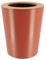 TENDANCE Poubelle de salle de bain 5L en métal Terracotta avec couvercle en Bambou