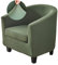 WWQQKJ Stretch-Bezug for Chesterfield-Sessel for 1 Sitzer, 2-teilig, einfarbig, rutschfest, for Cocktailsessel mit Sitzbezug for Bar, Wohnzimmer, Schlafzimmer, Club(Army Green)