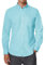 siliteelon Men's Oxford Shirt Long Sleeve Smart Casual Plain Regualr Fit Button Down Shirts with Pockt Turquoise XL