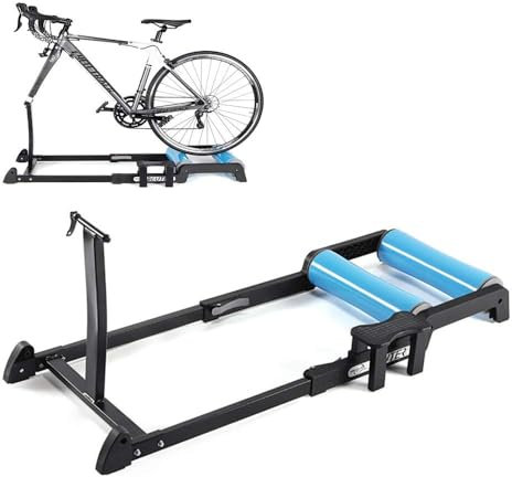 Faltbarer Fahrradtrainer, Fahrradrolle, Stationäre Trainingsständerplattform for Den Innenbereich, for Reitübungen Im Innenbereich, Kompatibel Mit Mountainbikes Und Rennrädern Von 26 Bis 29 Zoll
