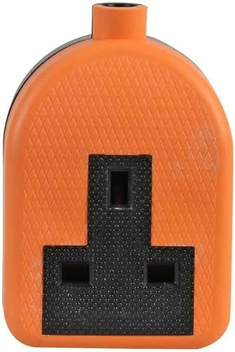 iSeventy9 Rubber Extension Lead Trailing Socket End Rewireable Single Gang Socket 13 Amp - Orange