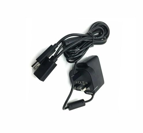 Mr. Gadget's Solutions USB to AC Power Supply UK Adapter & Charger Cable for PC, X-BOX 360 X-BOX360 Kinect Sensor System with Charging Cable Cord