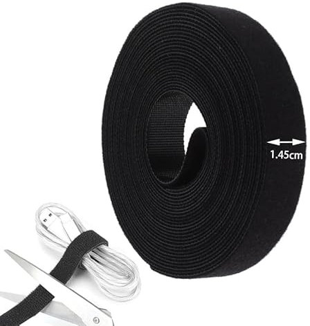 Frogetu Fascette a Strappo1.45mm×10m,Fascette Fermacavi Riutilizzabili,Fascette Cavi Liberi di Tagliare,Fascette per Cavi,per Raggruppamento Cavi,Casa,Ufficio