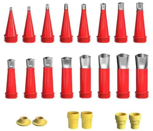 ZKGYUS Kit di Beccuccio Silicone, 22PCS Pistole di Silicone Attrezzi Per Calafataggio Ugello, Ugelli in Gomma Rivestimento di Ugelli per Calafataggio in Acciaio Inossidabile per Lavabo da Cucina