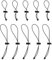 sourcing map 10pcs Elastic Cable Tie 5.9 9.84 Multipurpose Extra Thick Cable Organizer Adjustable Cable Strap Toggle Tie Reusable Tangle for Home Office Travel, Black
