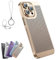 Electroplating Heat Dissipation Phone Case, New Heat Dissipation Plating Fine Hole Protector Phone Case for iPhone 16 15 14 13 12 11 Pro Max (Gold,for 16plus)