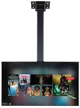 QICBYING Motorized Ceiling TV Mount, With Remote Control Motorized TV Mount, 360° Manual Rotation Drop Down TV Lift, Telescopic Electric TV Lift With Auto Lifting, Fits 32-75 Inch Motorized TV Stand