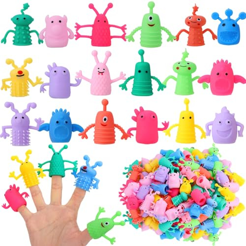 Booson 120 PCS Finger Puppets Toys Cute Monster Finger Puppets