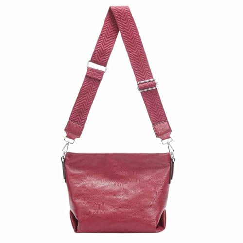 Damen Tasche Shopper Hobo Bags Crossbody Schultertasche Umhängetasche Handtasche Gürteltasche Crossover Kunst Leder RotV1