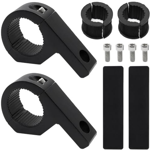 GYSRXS 2 Set Light Bar Mounts 25-35CM Universal Bull Bar Light Brackets Led Light Bar Clamp for Motorcycle Car Off-Road Vehicle Truck Driving Lights(Black)