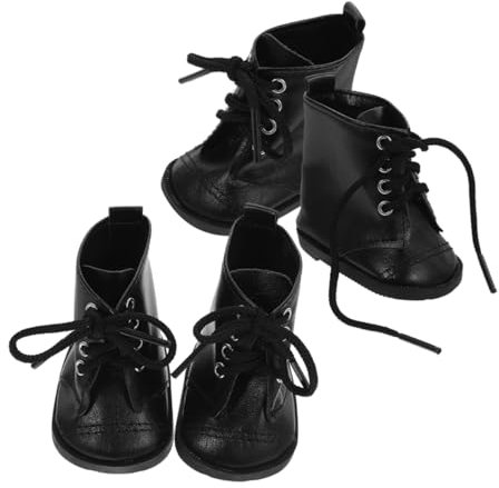 Vaguelly 2 Paar Generation Puppenstiefel Modisches Ankleidezubehör Aus Pu-Leder Für 18 Zoll