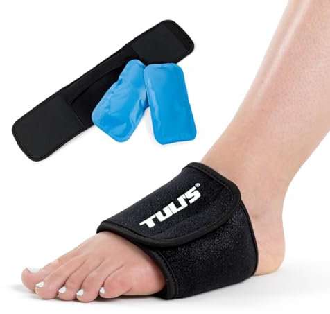 Tuli's Bandage thérapeutique pour les pieds, double soulagement du chaud/froid pour fasciite plantaire et douleurs aux pieds, taille unique