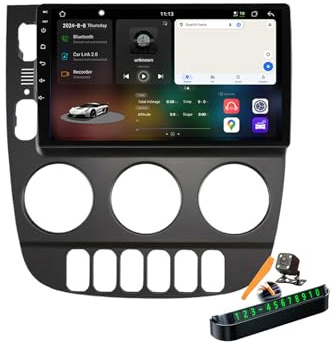 YLOXFW Y100s, Autoradio Android 14.0 Navi 2 DIN Stereo für ML ML350 W163 2001-2005 Sat GPS Navigation 9 Zoll Cartablet DVD Multimedia Player FM BT Receiver mit Carplay 4G 5G WiFi DSP SWC
