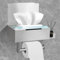 DOKKOME Toilettenpapierhalter Ohne Bohren Klopapierhalter mit Feuchttücherbox Edelstahl Klorollenhalter Rollenhalter für Badezimmer Toilet Paper Holder Toilettenhalter Silber Neu