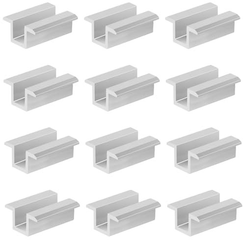 12 morsetti per moduli fotovoltaici, fissaggio a pannello solare, in alluminio AL6005-T5 per altezza del modulo 30-40 mm, anodizzazione da 10 μm, per supporti fotovoltaici