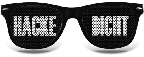 Prozente Momente Hacke/Dicht - Party Sonnenbrille | Für Partys, JGA, Malle, Ballermann | Schwarze Sonnenbrille | Malle Accessoires | Farbe schwarz