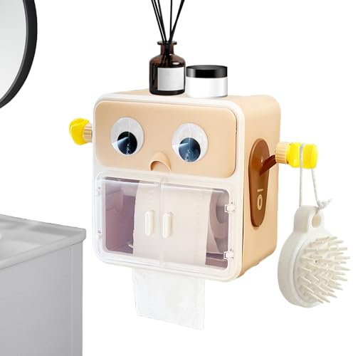 Taschentuchbox Halterung | Moderner Papierspender - Staubgeschützter Platzsparender Saugnapf-Papierspender Für Küche Bad Hotel Haushalt