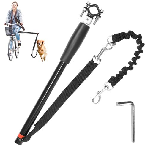 Fahrradleine Hund, Afenau Fahrrad Hundeleine mit Inbusschlüssel, Abnehmbar Hunde Fahrradstange, Hund Fahrradhalterung, Elastisches Banddesign, für Gassigehen, Laufen, DraußEn