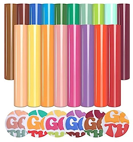 AWAOVV 18 Sheets 3D Puff Vinyl Heat Transfer, 12x10 3D Puff HTV Heat Transfer Vinyl, Puffy HTV Vinyl for T-Shirts DIY Heat Cloth