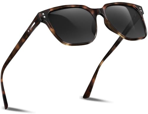 DADA-PRO Sonnenbrille Damen Polarisiert Herren Sonnenbrille Retro Verspiegelt Polarisierte Brille UV400 Schutz Classic Sunglasses Men Women für Angeln Fahren (Tortoise Schwarz)