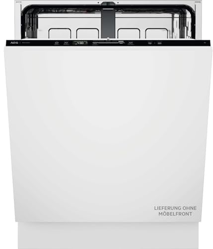 AEG 7000 WiFi Geschirrspüler vollintegriert 60 cm, Flex Körbe, GI7200B1SO | Nur 8,4 L Wasserverbrauch, effiziente Reinigung, smarte Spülmaschine mit App-Steuerung, 42 dB mit ExtraSilent, LightOnFloor