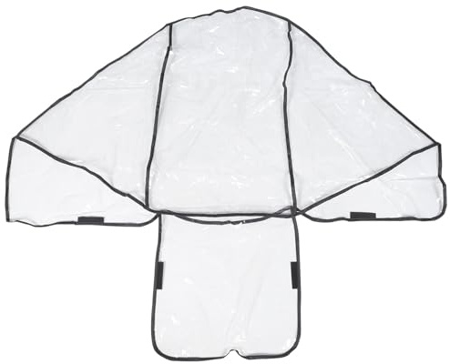 PAMINGONO Universeller Regenschutz für Zwillingskinderwagen PVC Windschutz mit Transparentem Sichtfenster Schutz vor Regen und Kälte für Vorder und Rücksitze