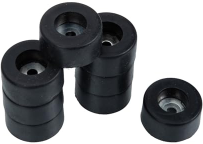 MOBUTOFU 8 Pezzi Cuscinetti Isolanti per Piedi Altoparlante in Gomma Nera 38x20 Mm, Tappetino Conico Antivibrazione per Amplificatori e Diffusori, Protezione per Pavimenti e Punte