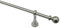 Gardinia Gardinenstangen Set Polaris 1-Lauf Ø 19 mm Edelstahl-Optik 160 cm, Metall, 31112